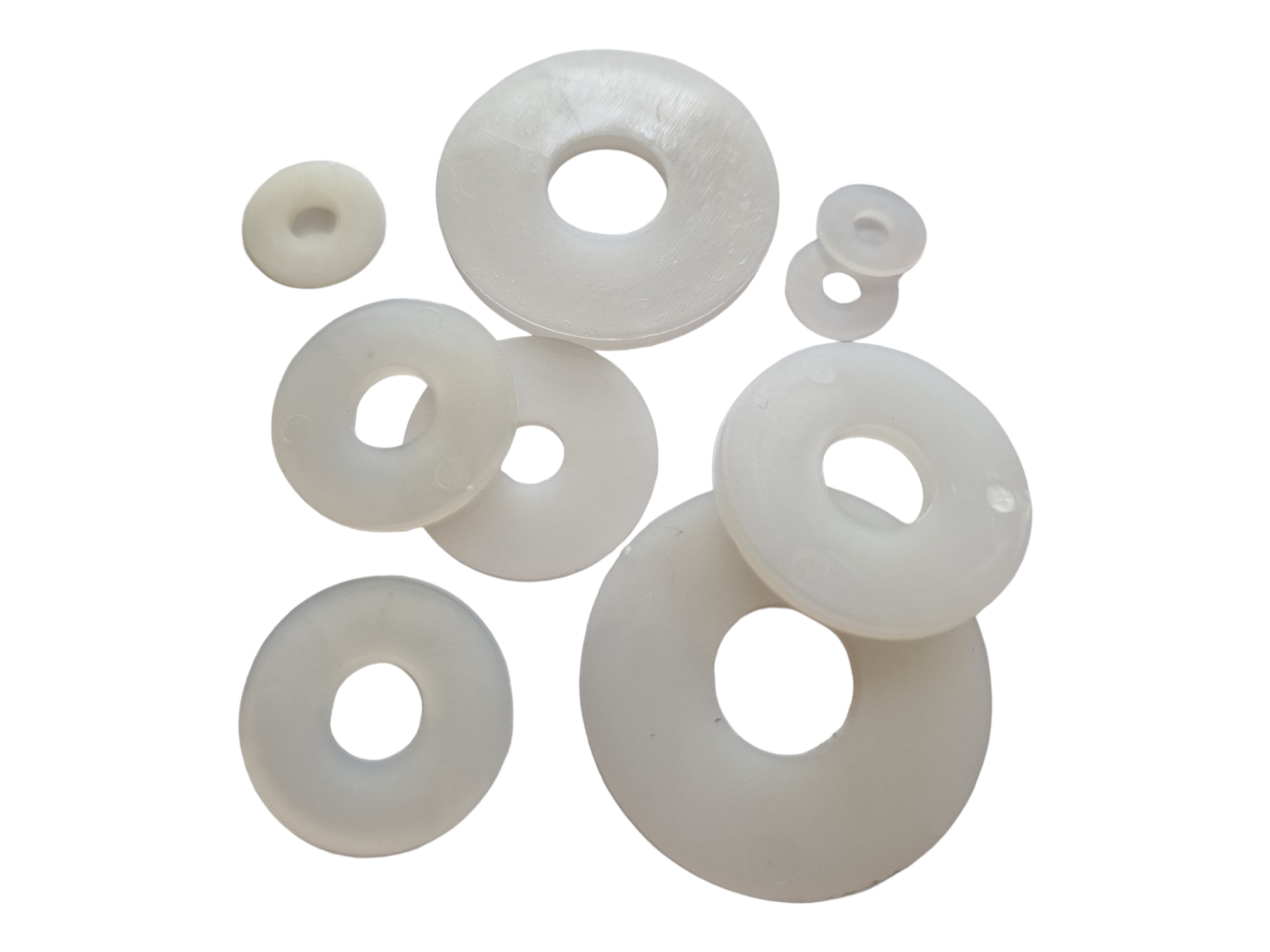White Nylon Penny Washers M3–M12 — DIN 9021 Insulating