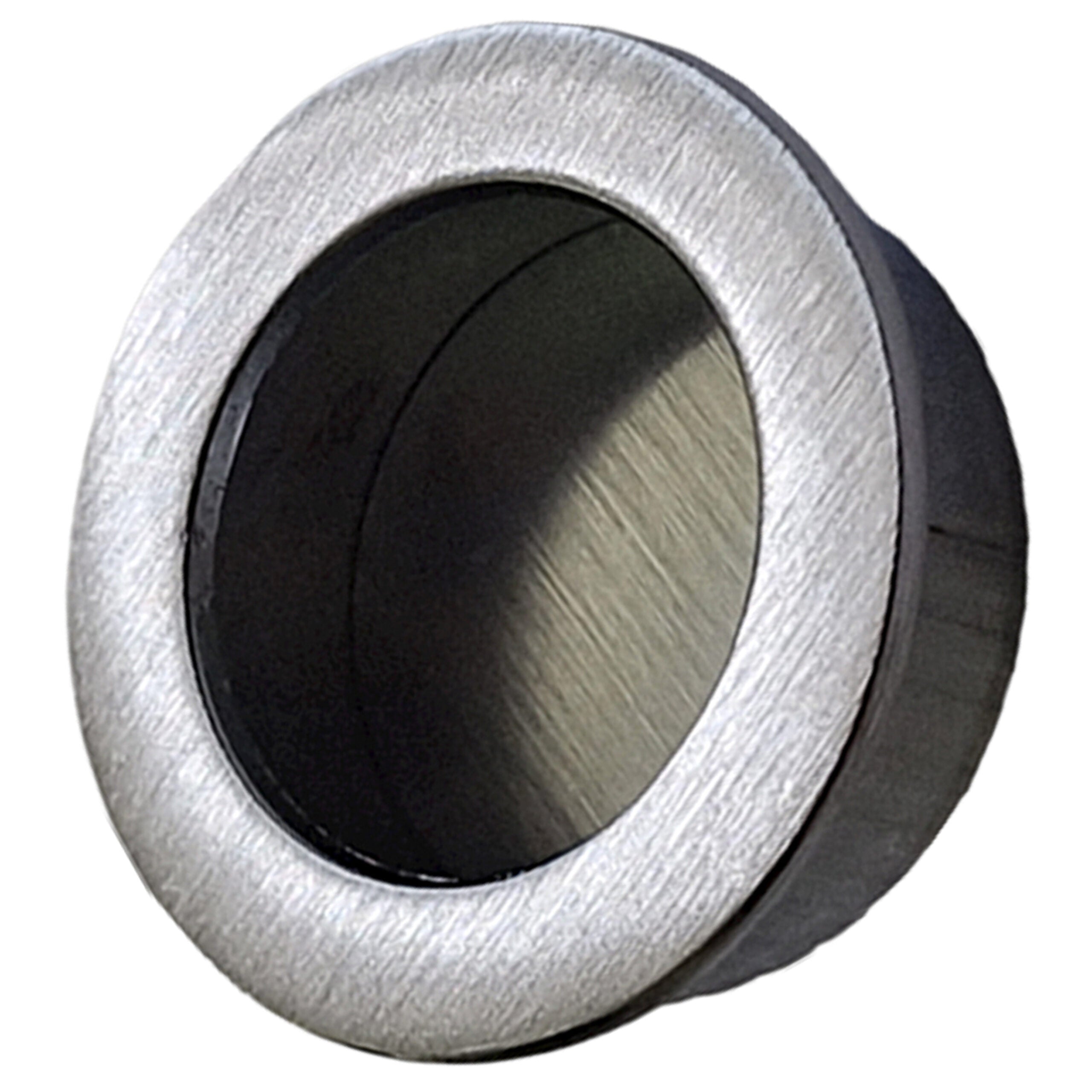 Satin Chrome flush pull handle for sliding wardrobe doors
