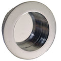 Polished Chrome flush pull handle for sliding wardrobe doors