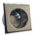 29mm Polished Chrome Square Flush Pull Handle — Sliding Door / Wardrobe Insert