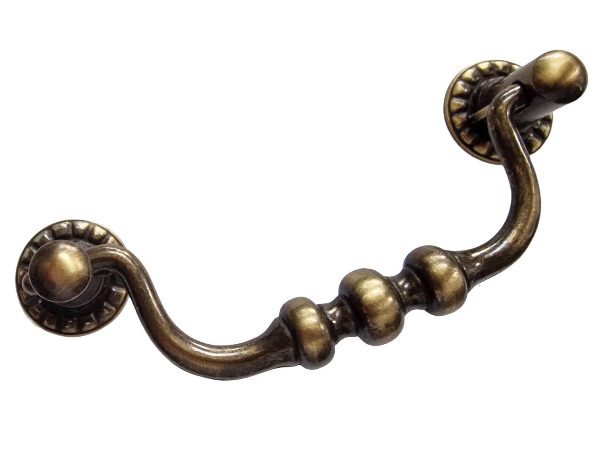 Vintage Cabinet Handle — Old Brass, Model 470