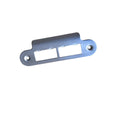 Satin Chrome Strike Plate — Round Long, 114mm