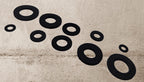 Black Rubber Flat Washers M3–M12 — DIN 125A Sealing