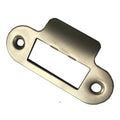 Satin Chrome Strike Plate — Round Corners, 75mm