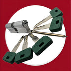 Euro Lock Cylinder — Brass Body, Chrome Satin Finish