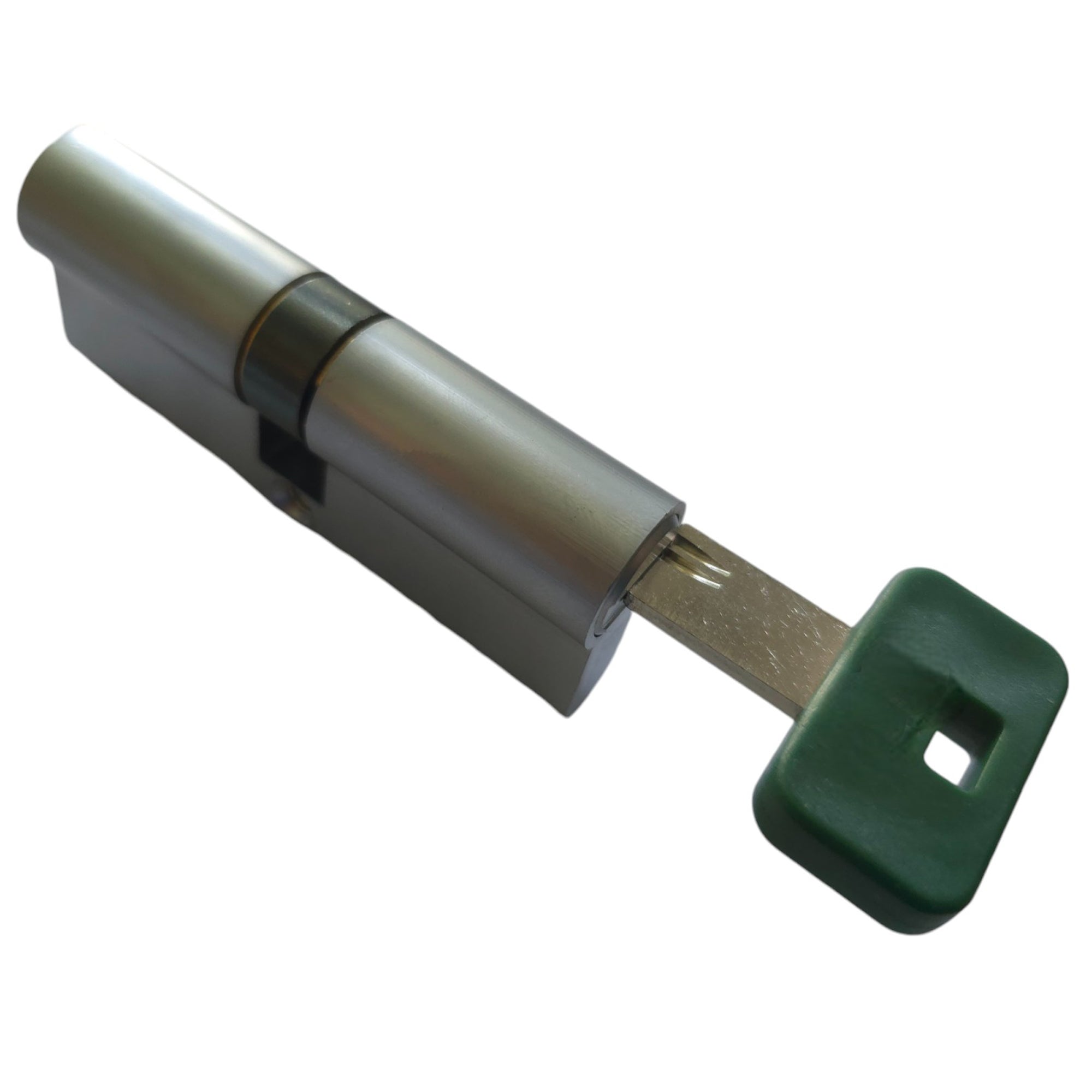 Euro Lock Cylinder — Brass Body, Chrome Satin Finish