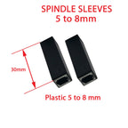 5–8mm Spindle Sleeve Shims — Plastic Conversion Pack