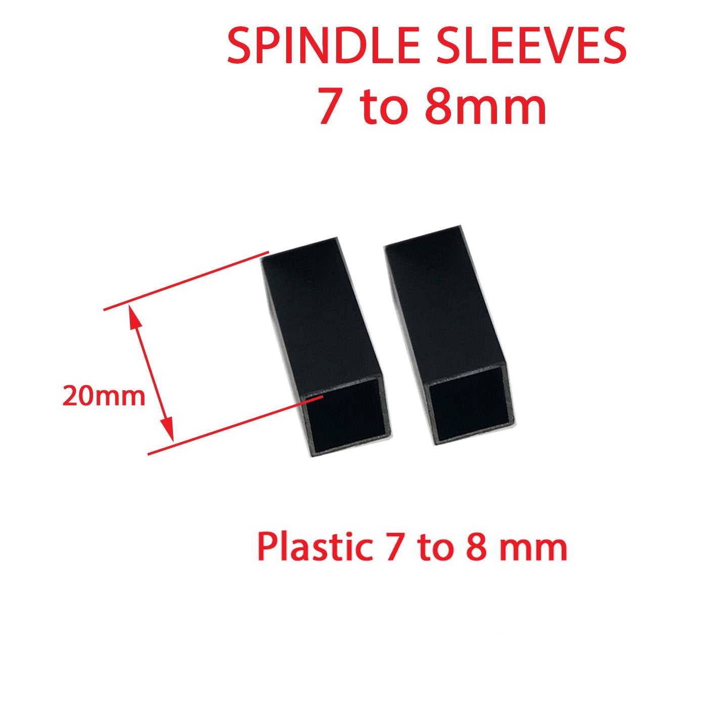 7–8mm Spindle Sleeve Shims — Plastic Conversion Pack