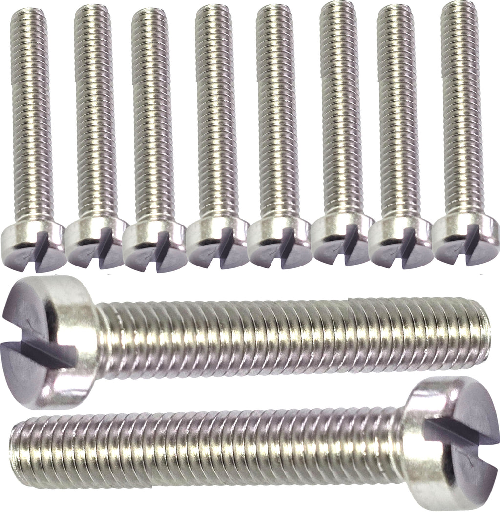 Slotted Cheese Head Screws M3–M6 — A2 Stainless DIN 84