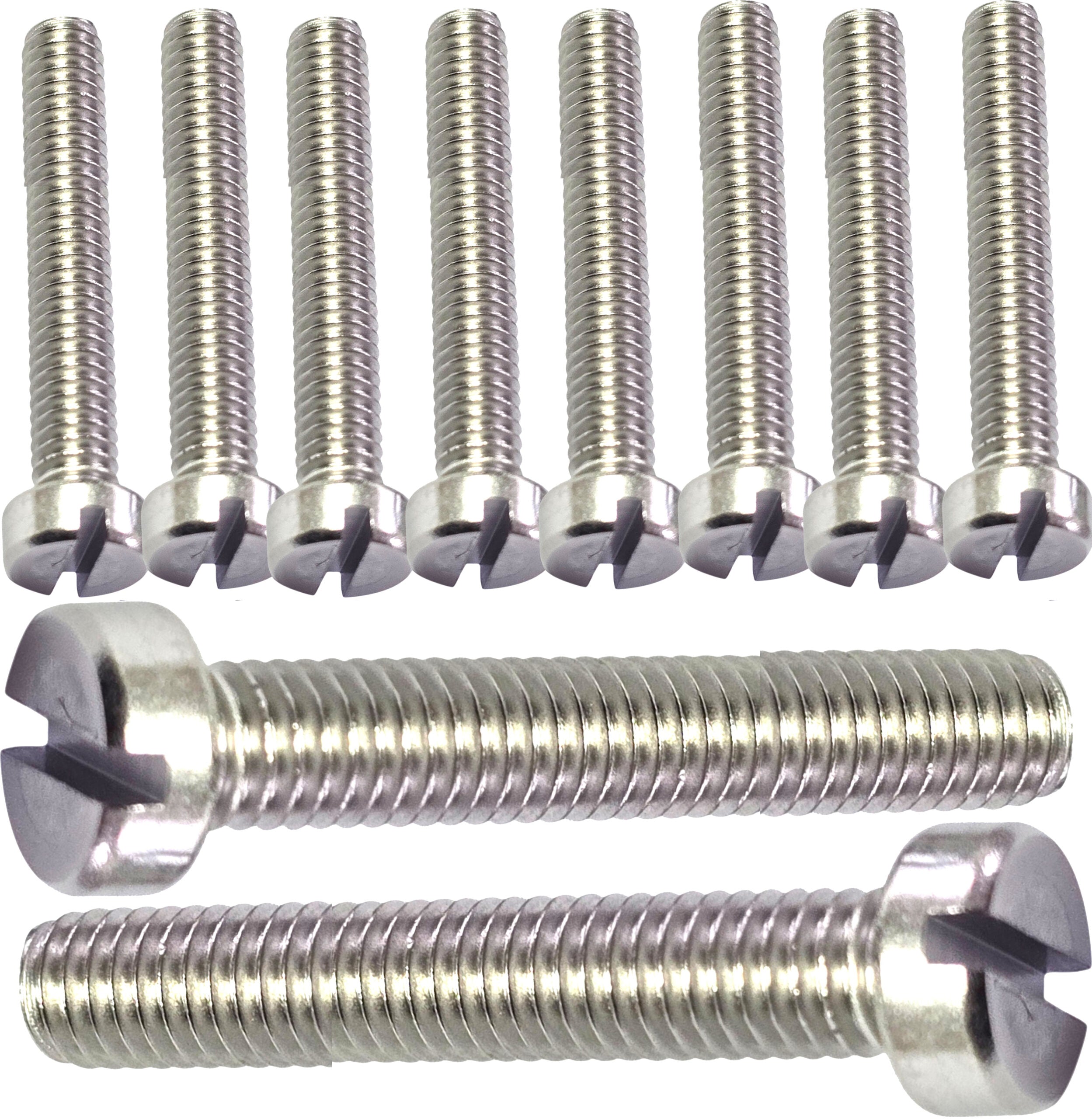 Slotted Cheese Head Screws M3–M6 — A2 Stainless DIN 84