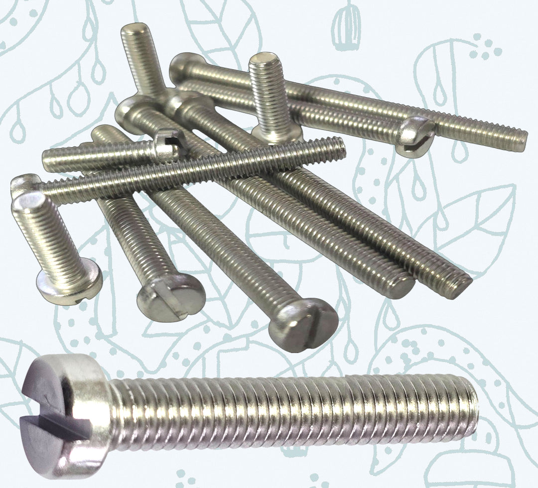 Slotted Cheese Head Screws M3–M6 — A2 Stainless DIN 84