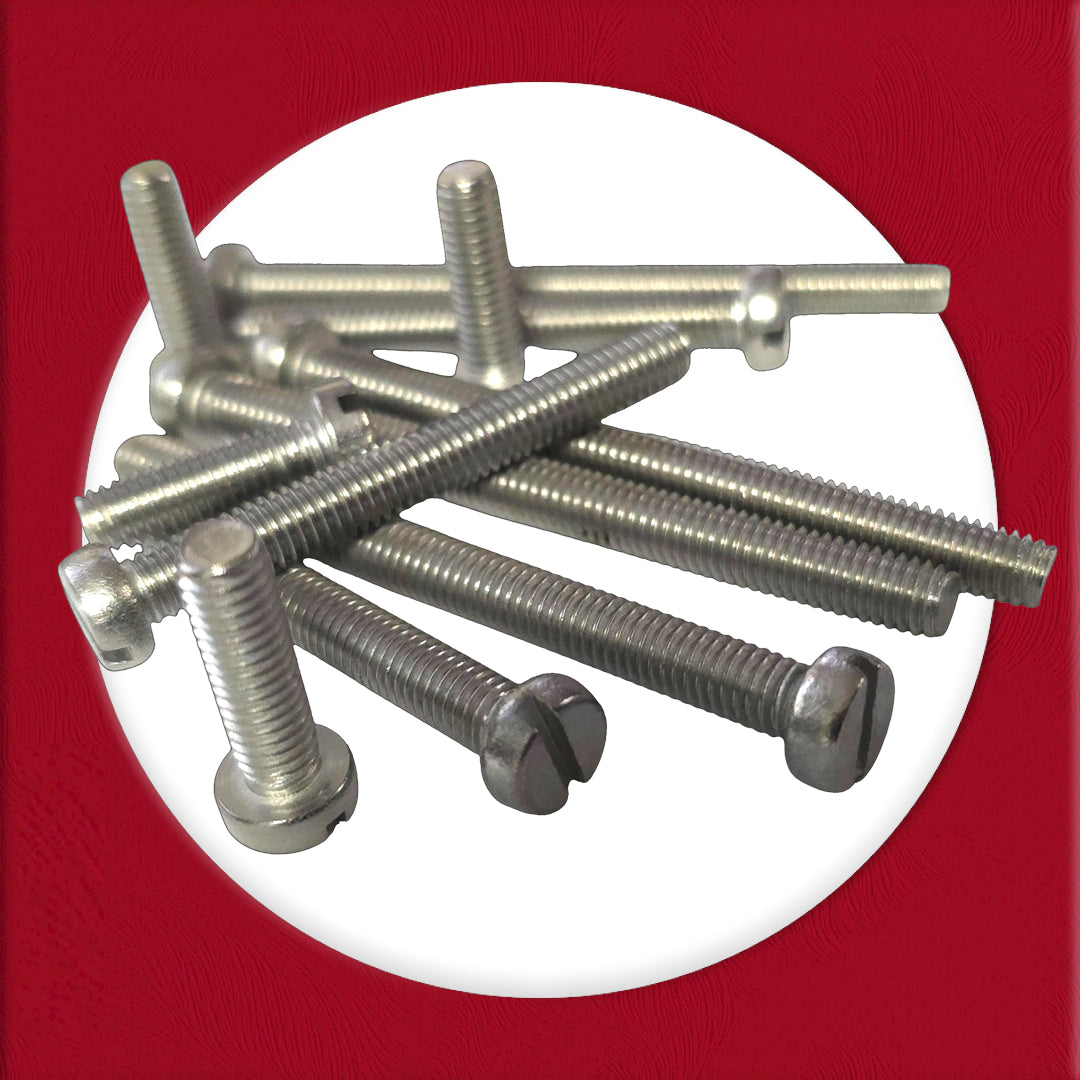 Slotted Cheese Head Screws M3–M6 — A2 Stainless DIN 84