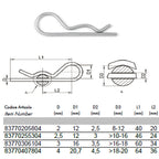 R-Clip Split Pin Beta 2–4mm — A2 Stainless Steel