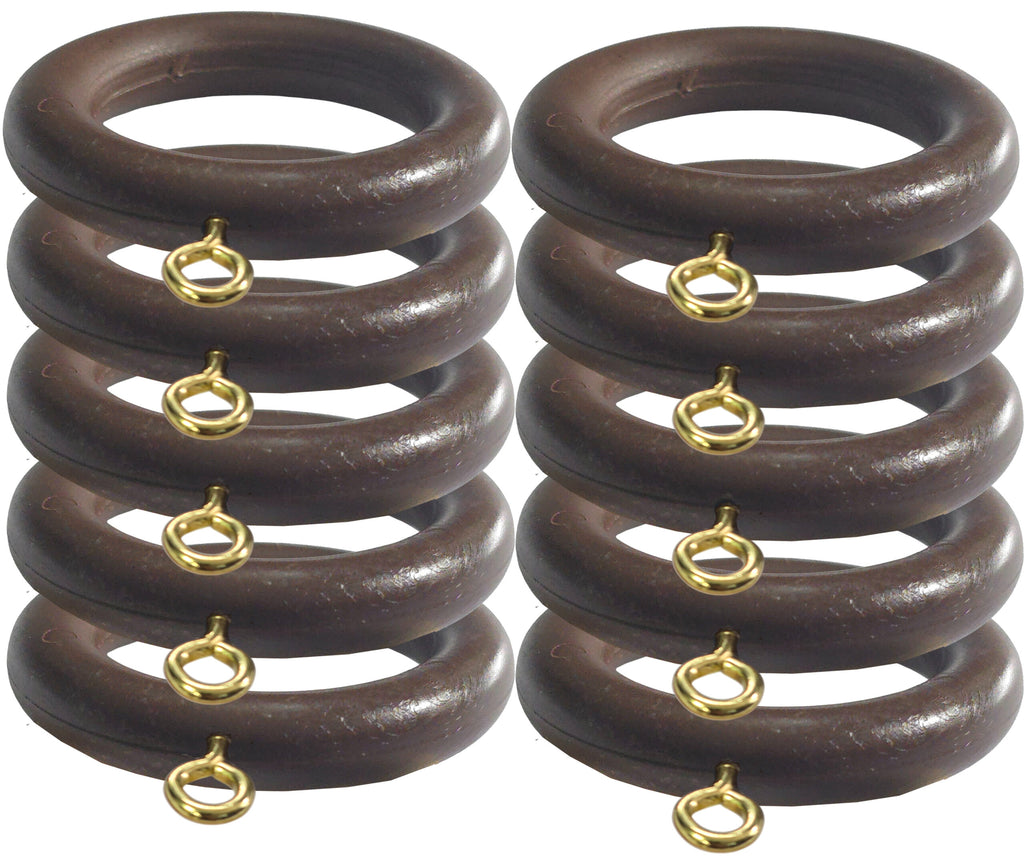 Walnut Curtain Rings
