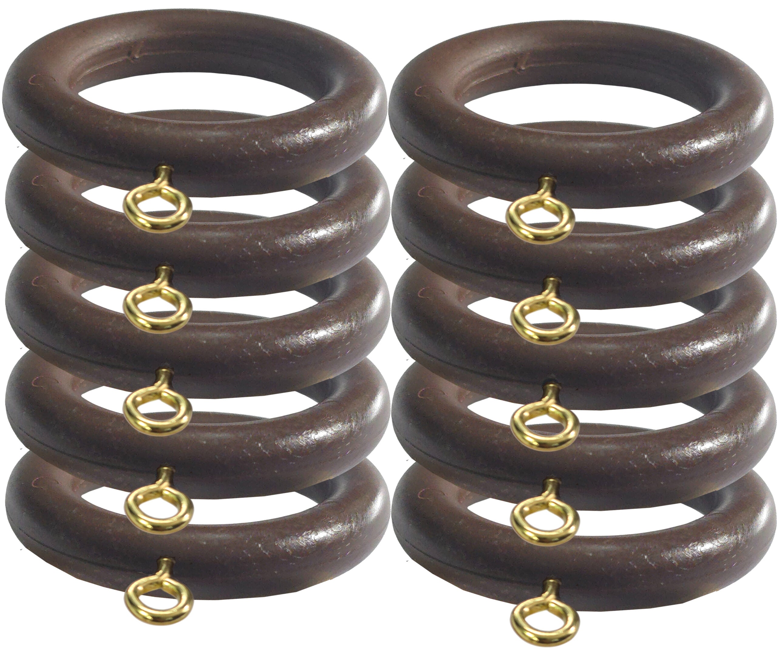Walnut Curtain Rings