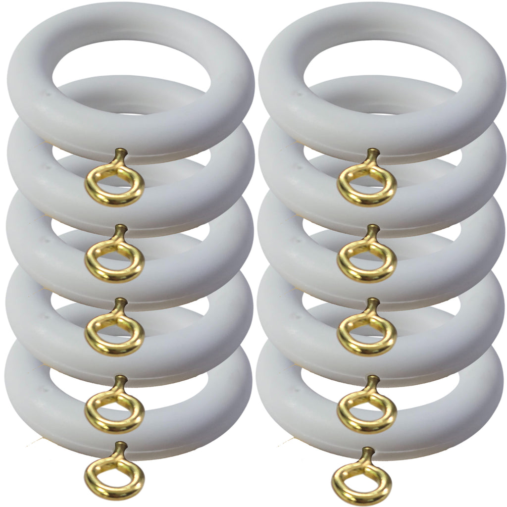 White Curtain Rings
