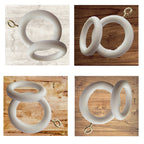 White Curtain Rings 22–35mm Pole — Pack of 10 Rust-Proof