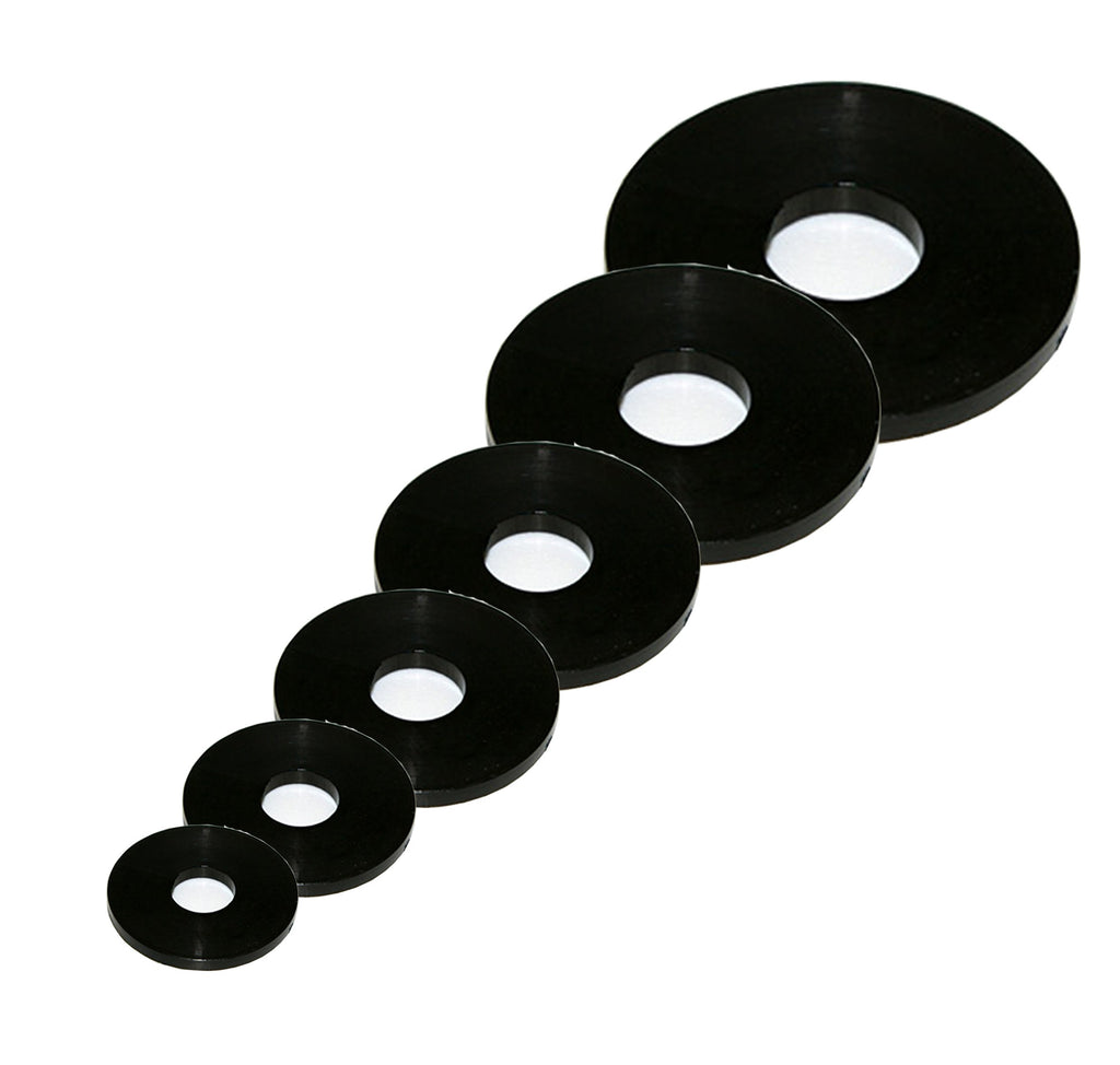 Black Nylon Penny Washers M3–M12 — DIN 9021 Insulating