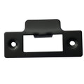 Black Strike Plate — Square Corners, 75mm