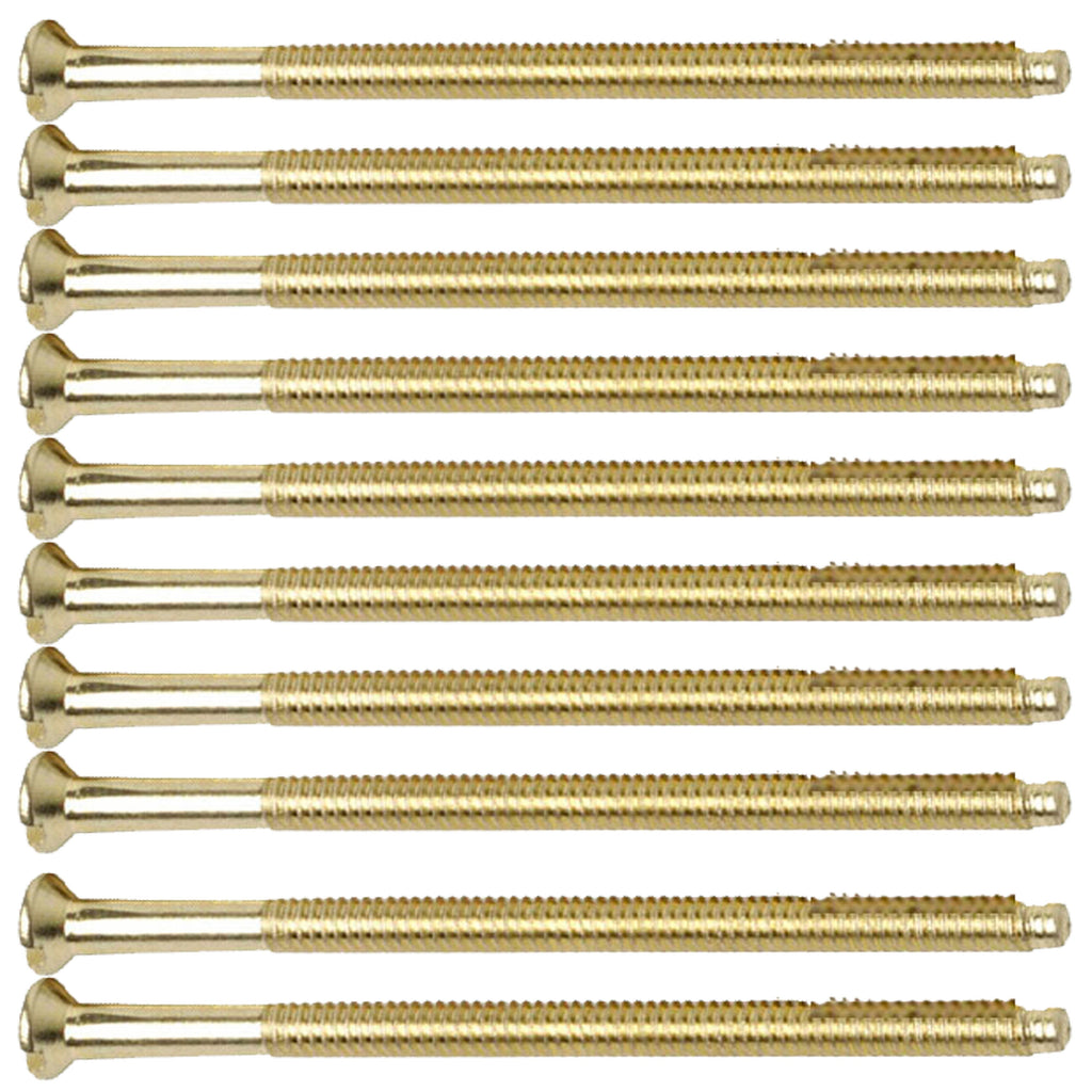 Polished brass M3.5 electrical screws — pack of 10