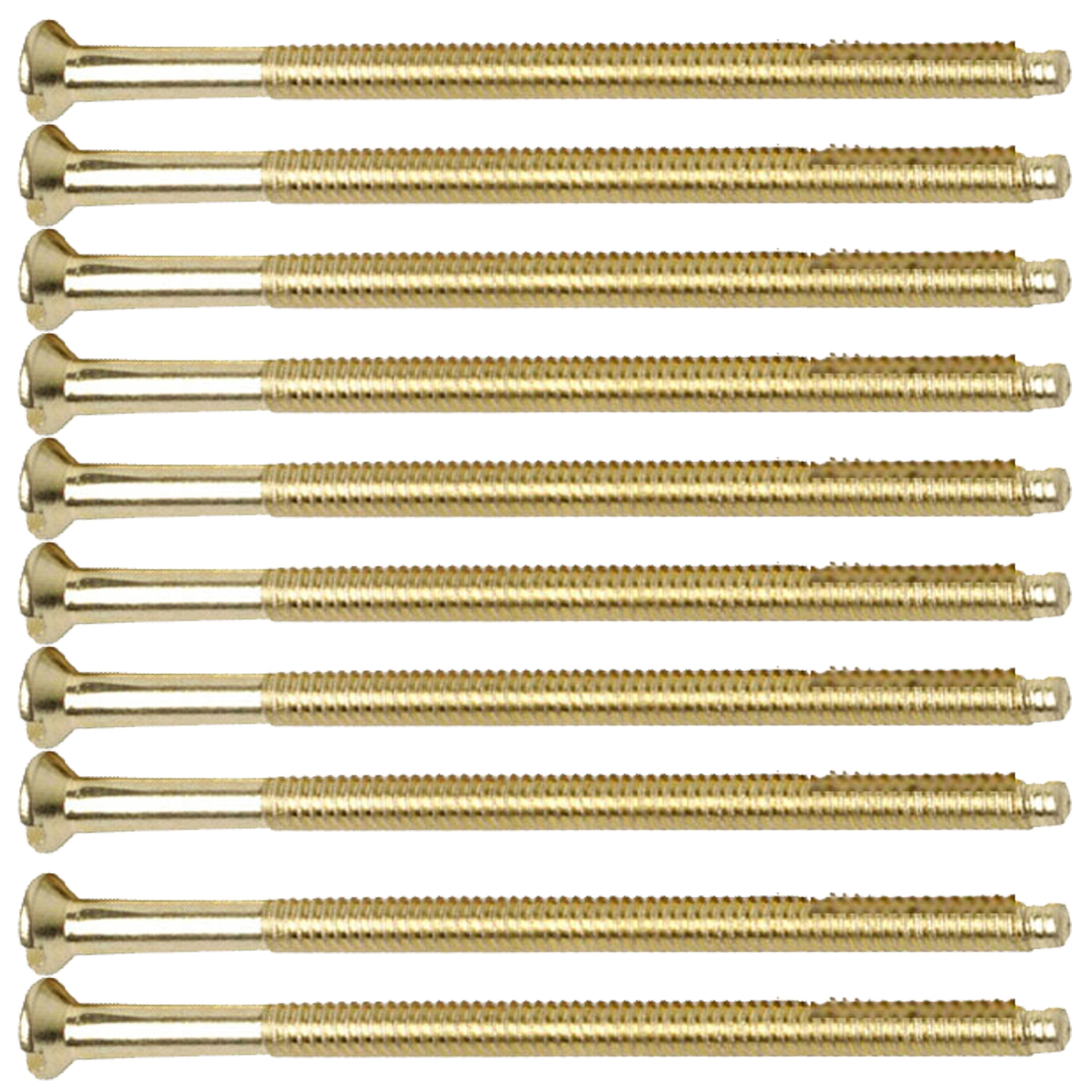 Polished brass M3.5 electrical screws — pack of 10