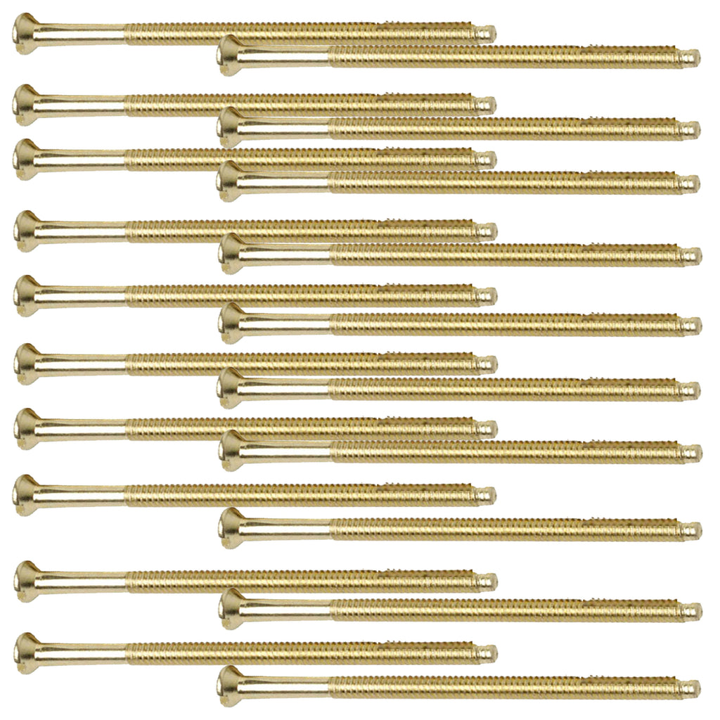 Polished brass M3.5 electrical screws — pack of 20