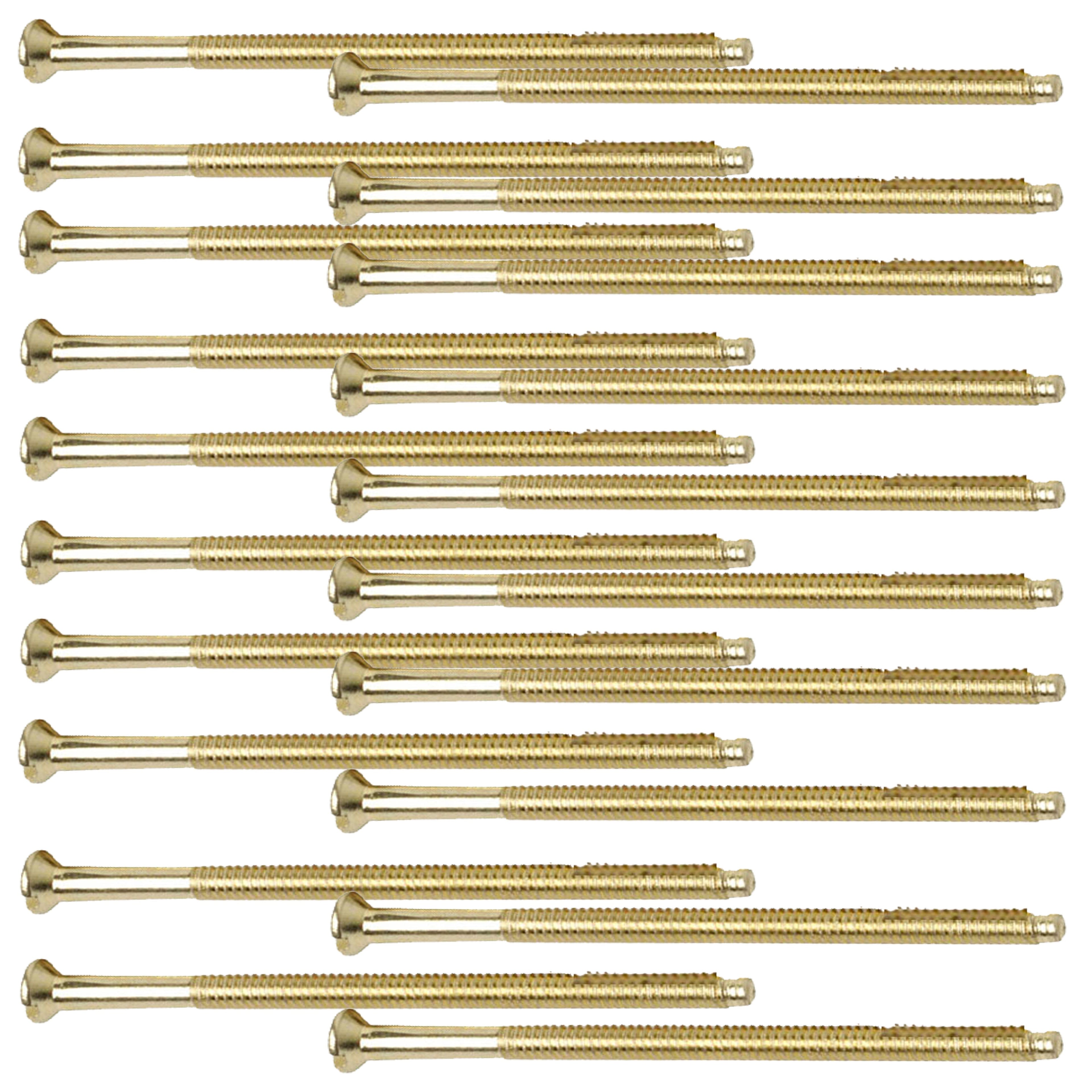 Polished brass M3.5 electrical screws — pack of 20