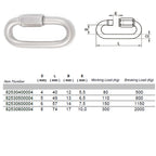 Chain Quick Link M4–M8 — A4 316 Marine Grade Stainless