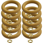 Beech Curtain Rings 22–35mm Pole — Pack of 10 Rust-Proof