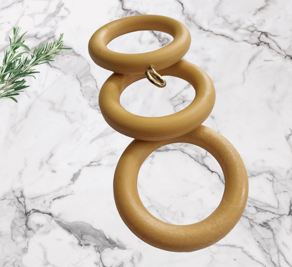 Beech Curtain Rings 22–35mm Pole — Pack of 10 Rust-Proof