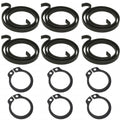Door Handle Spring Repair Kit — 2.5 Turns, 2.5mm (6 Springs + 6 Circlips)