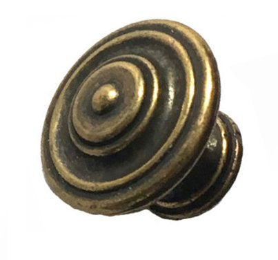 Vintage Cabinet Knob — Old Brass, Model 600-112