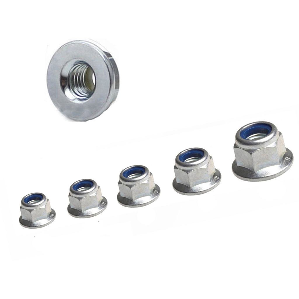 Flanged Nyloc Nuts M4–M10 — A2 Stainless Steel DIN 6926