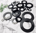 Black Nylon Flat Washers M3–M20 — Nylon 66 DIN 125A