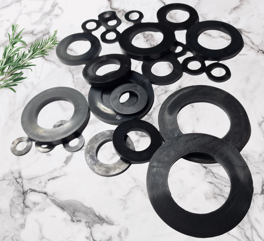 Black Nylon Flat Washers M3–M20 — Nylon 66 DIN 125A