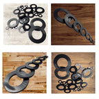 Black Nylon Flat Washers M3–M20 — Nylon 66 DIN 125A