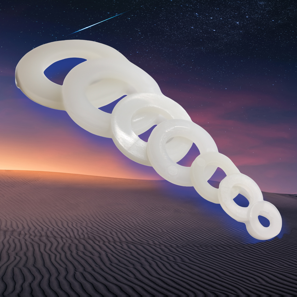 White Nylon Flat Washers M3–M16 — Nylon 66 DIN 125A