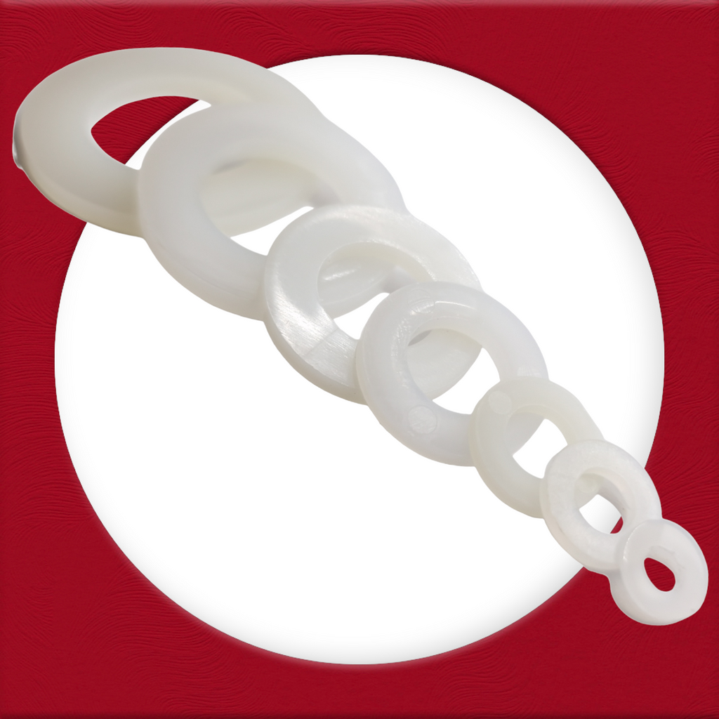 White Nylon Flat Washers M3–M16 — Nylon 66 DIN 125A