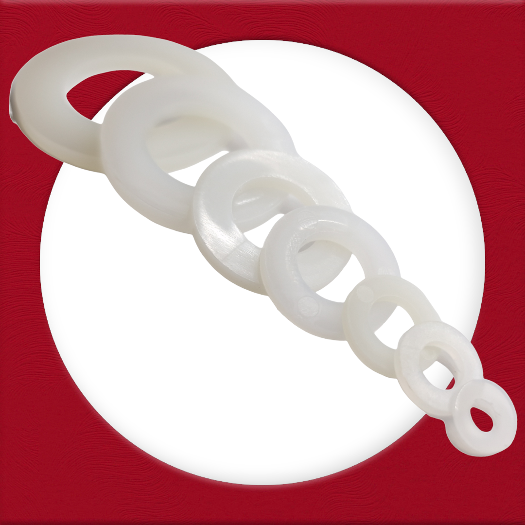 White Nylon Flat Washers M3–M16 — Nylon 66 DIN 125A