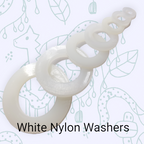 White Nylon Flat Washers M3–M16 — Nylon 66 DIN 125A