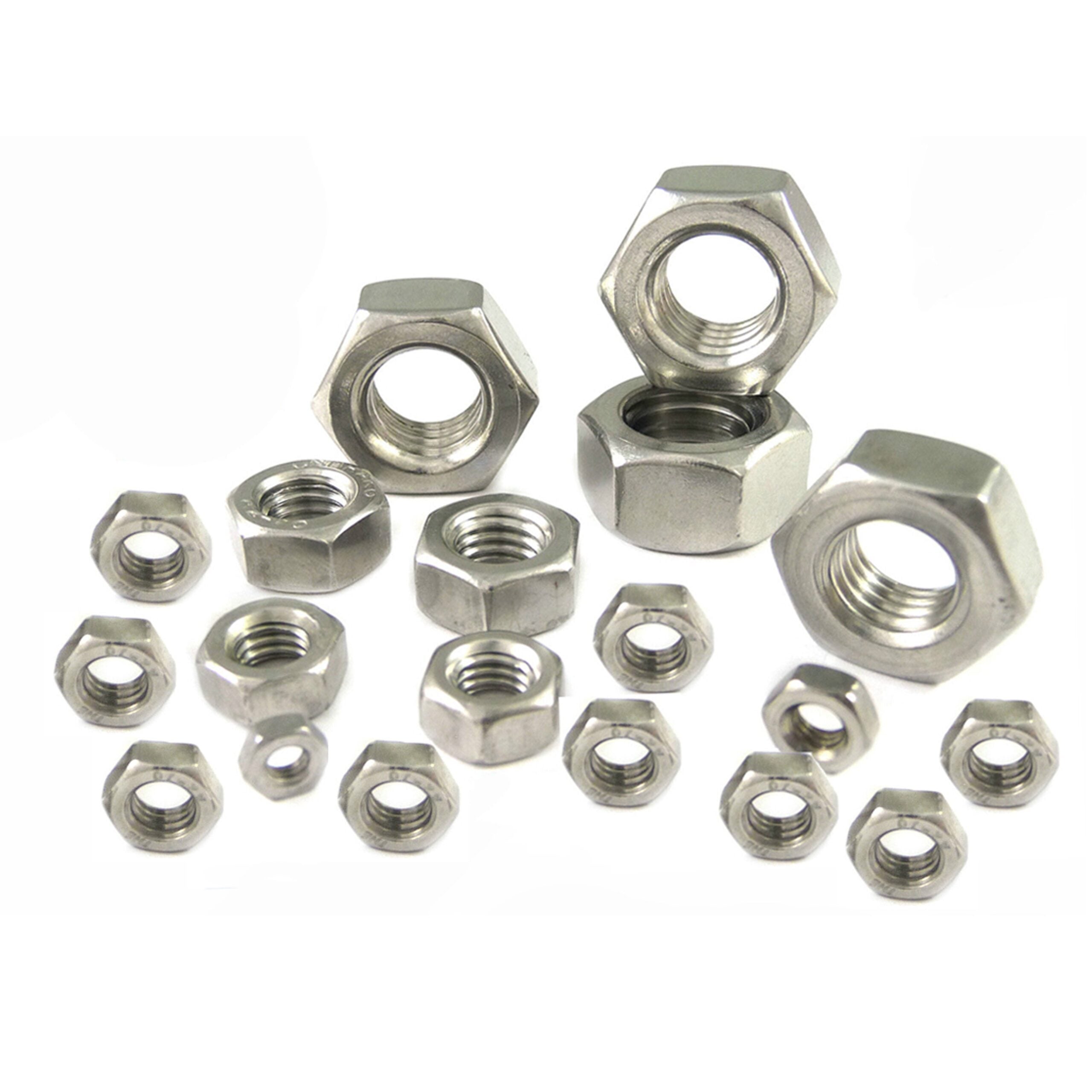Hex Full Nuts M2–M10 — A4 Marine 316 Stainless DIN 934