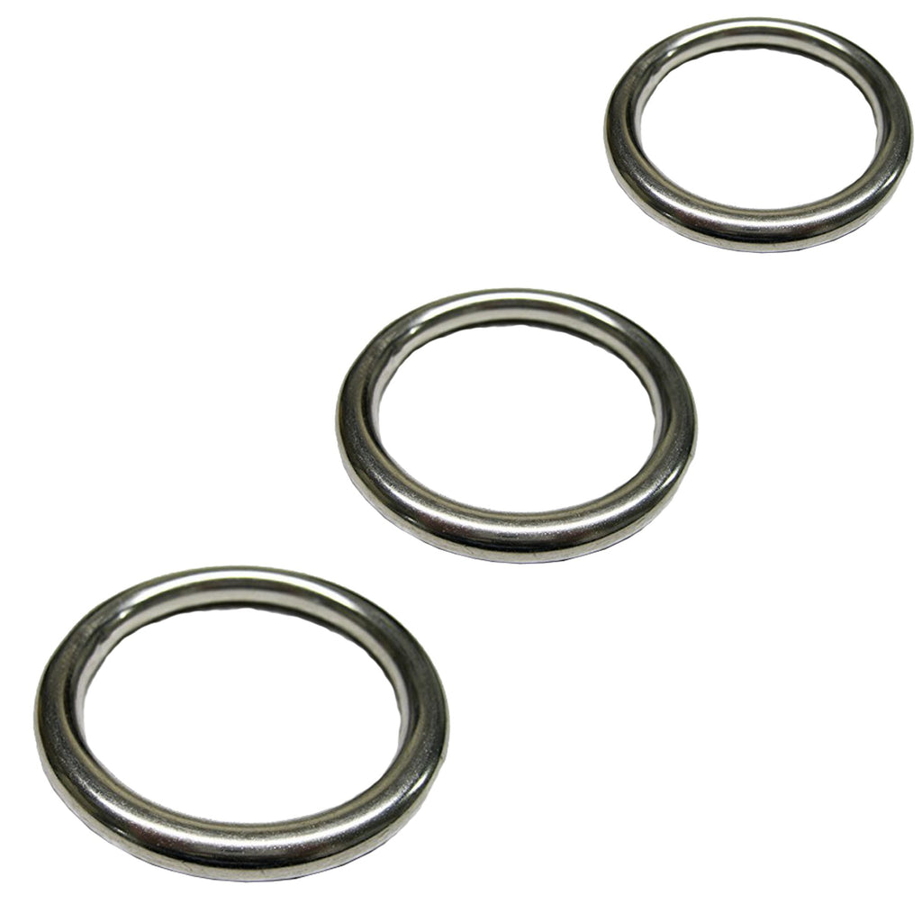 Welded O-Rings 3–5mm — A4 316 Marine Grade Stainless