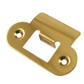 Brass Strike Plate — Round Corners, 75mm