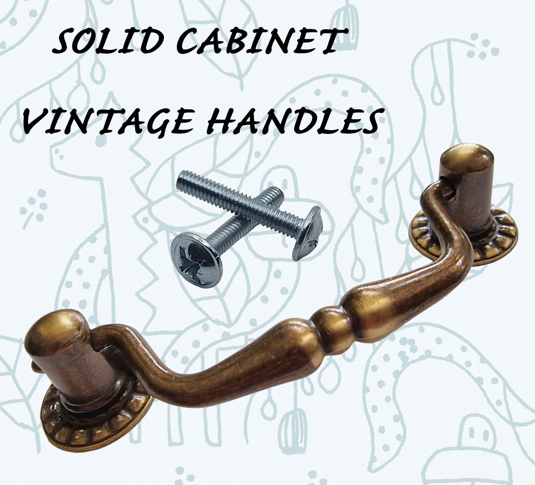 Vintage Cabinet Handle — Old Brass, Model 479