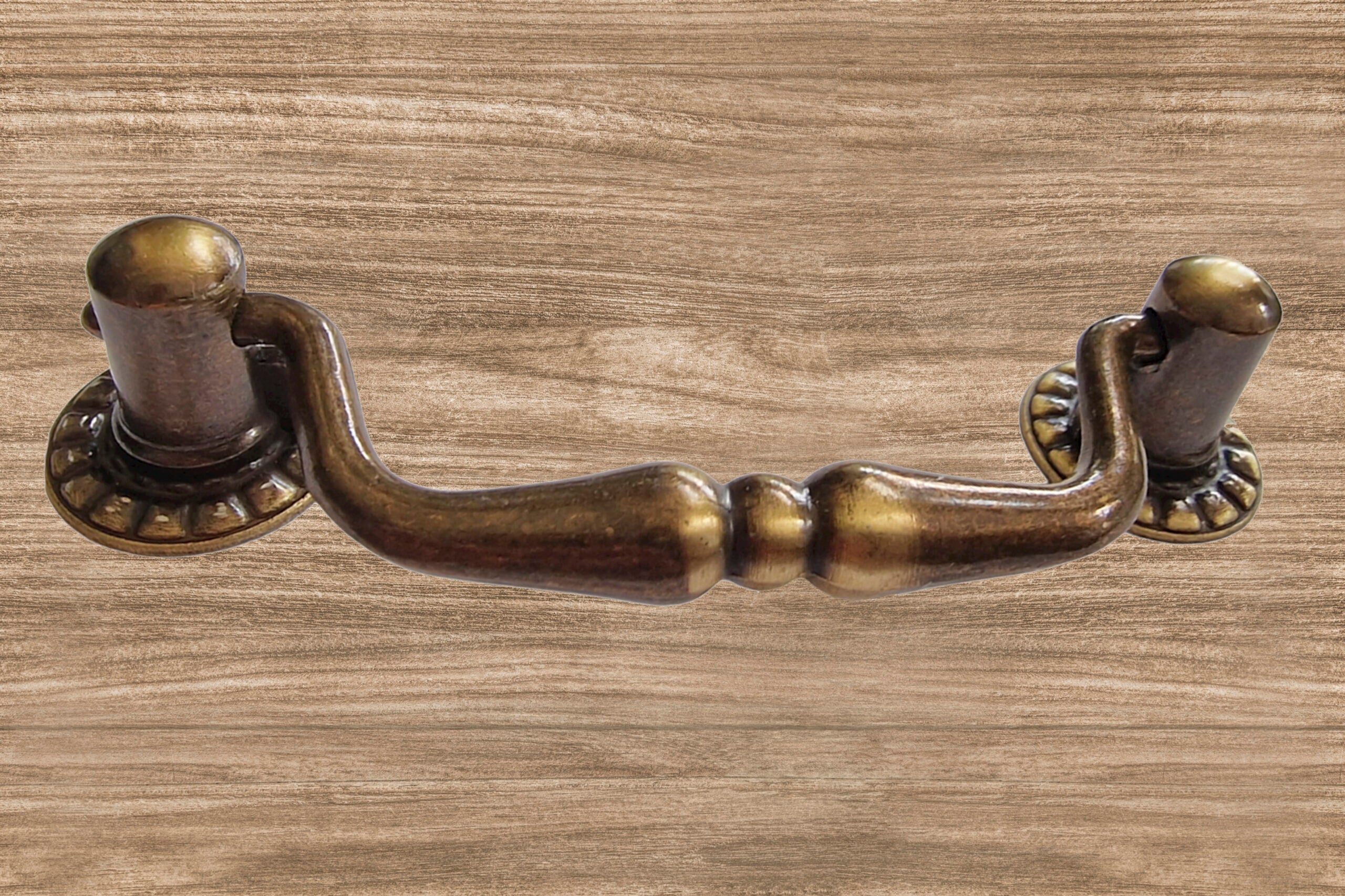 Vintage Cabinet Handle — Old Brass, Model 479