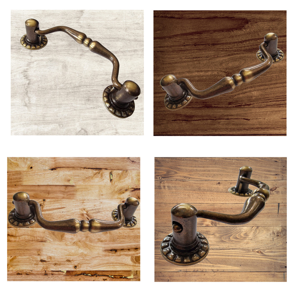 Vintage Cabinet Handle — Old Brass, Model 479