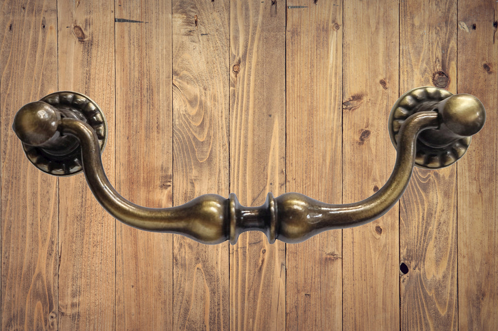 Vintage Cabinet Handle — Old Brass, Model 431