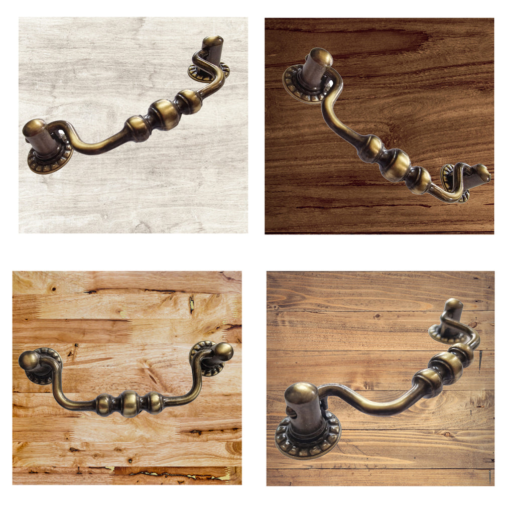 Vintage Cabinet Handle — Old Brass, Model 400A