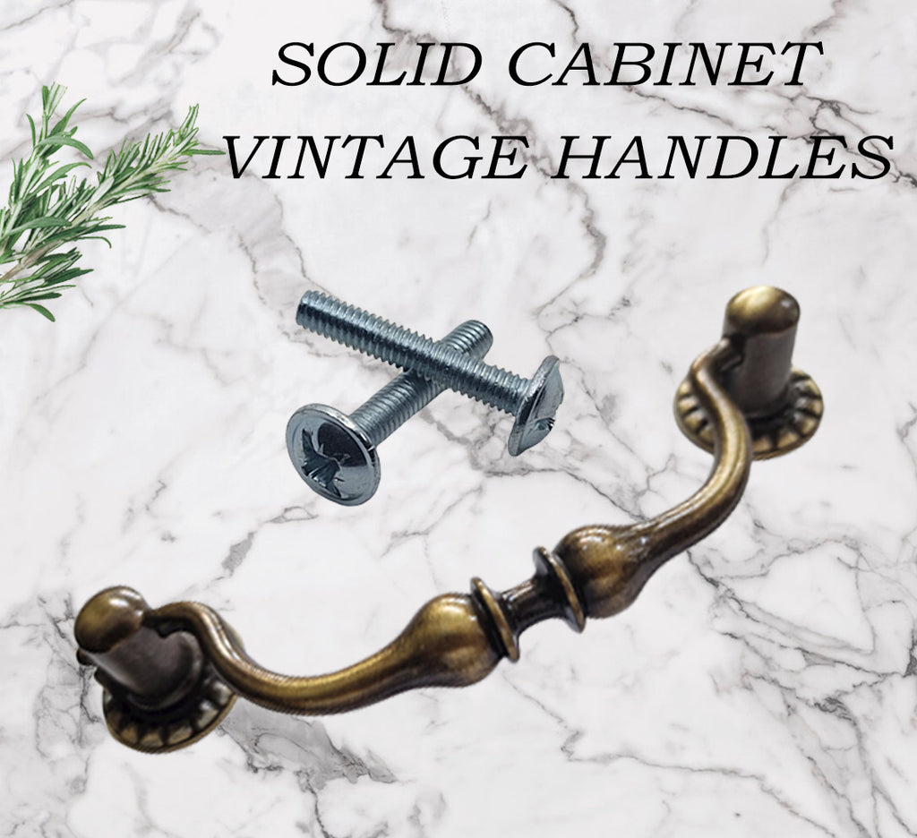 Vintage Cabinet Handle — Old Brass, Model 431
