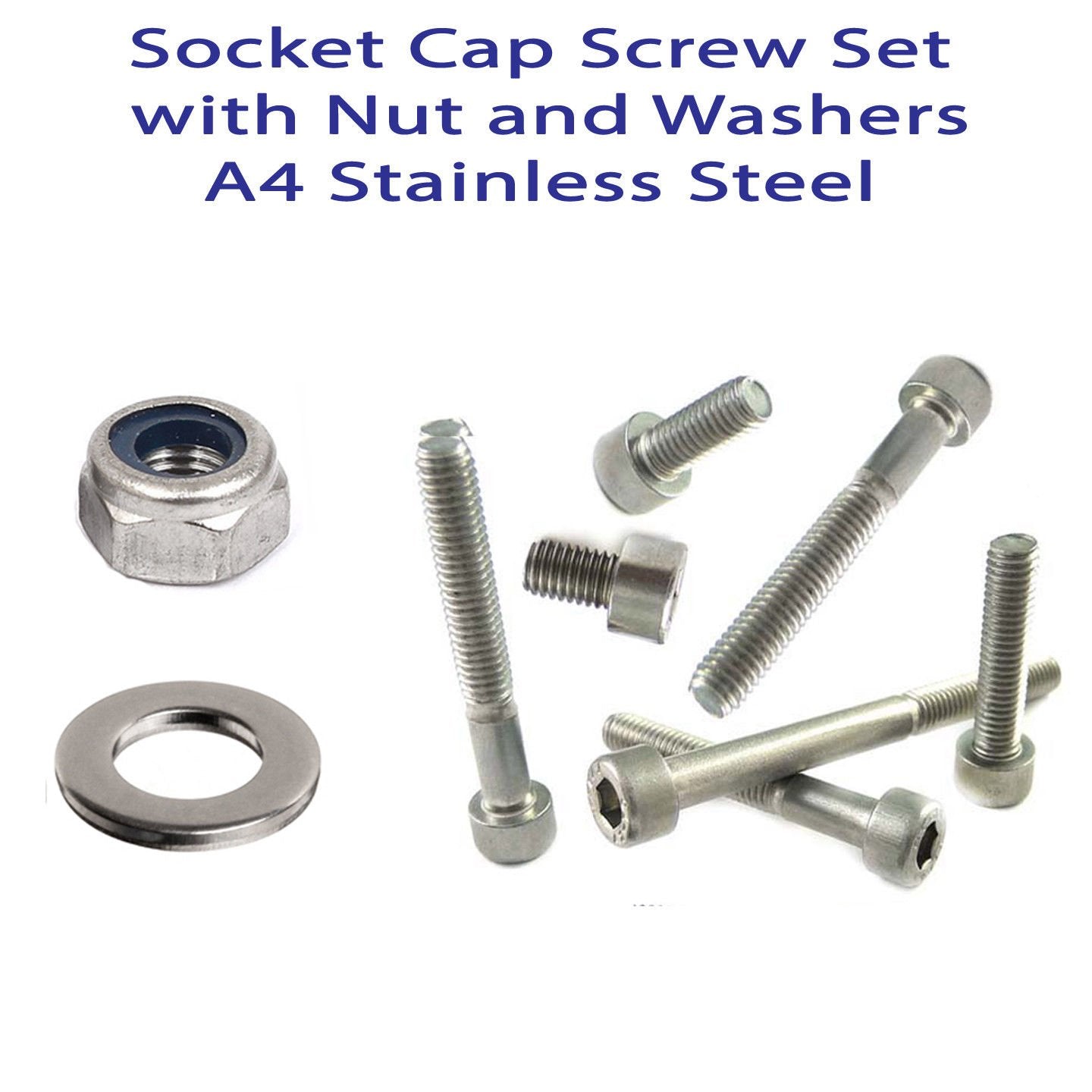 Socket Cap Bolt Sets M3–M8 — A4 Marine 316 DIN 912